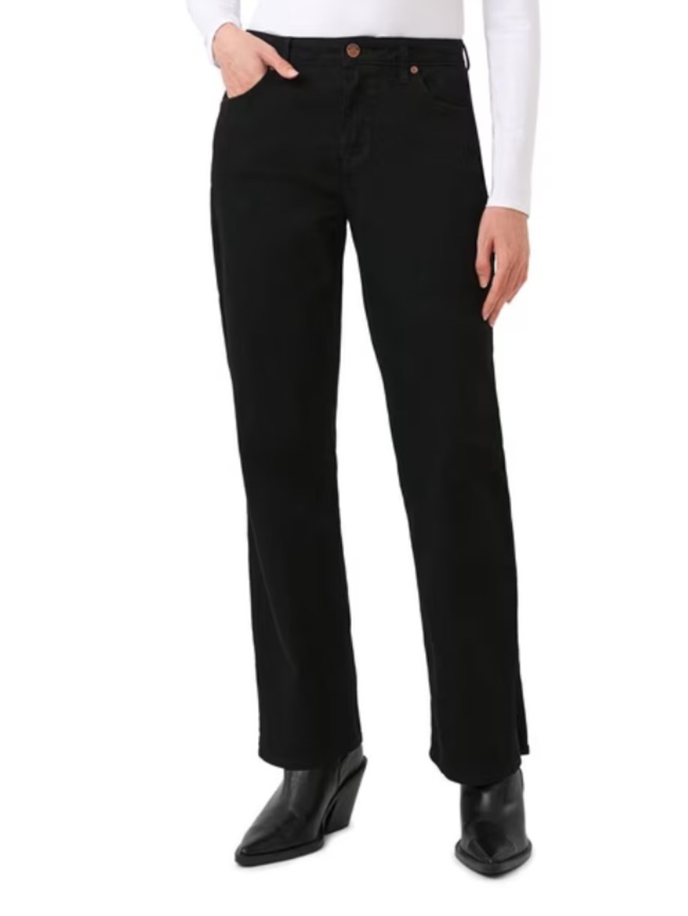 MAINSTREET BLUES Stretch Black  Corduroy Button Fly Jeans 22WP NWT